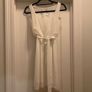 White chiffon dress